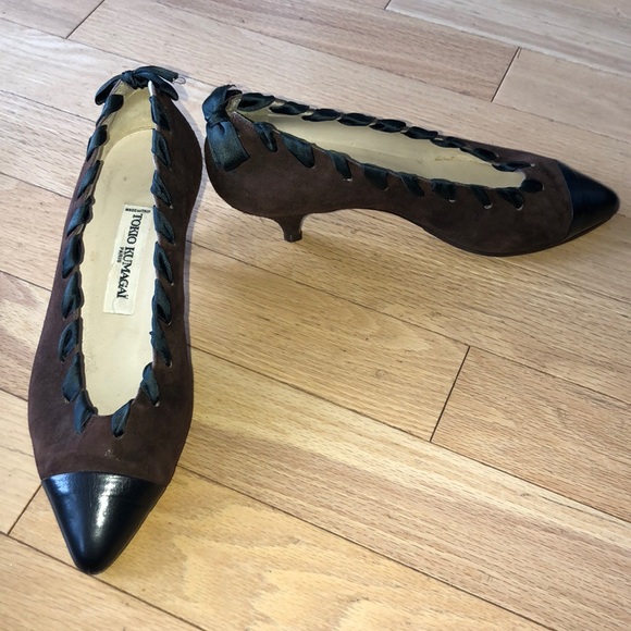 🔥 OFFER🔥Vintage Tokio Kumagai París. Brown suede - Picture 1 of 7